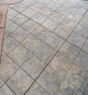 Stamped Concrete Patio - 8" Royal Slate Tile