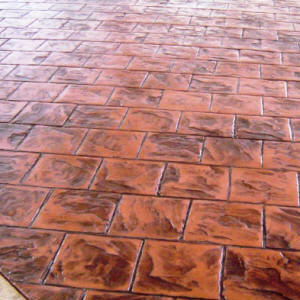 Stamped Concrete Walkway - 12" Slate Running Bond