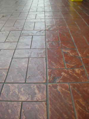 Stamped Concrete Patio - 6" x 12" New England Weave