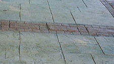 8" x 16" Slate with 4" Tile Stamped Concrete Border