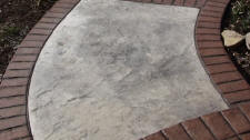 New Brick Radius Soldier Course Stamped Concrete Border