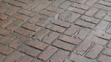 Old Brick Basket Weave Stamped Concrete
