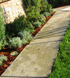 Stamped Concrete Walkway - Rock Salt
