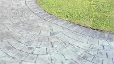 4" x 8" Slate Radius Soldier Course Stamped Concrete Border