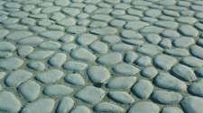 Concrete Stamped with Aluminum Cookie Cutter Imprinting Tools