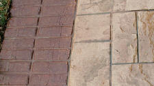 New Brick Double Soldier Course Stamped Concrete