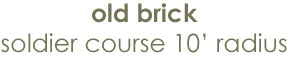 MATCRETE� Old Brick Soldier Course 10' Radius goes hand in hand with MATCRETE� Old Brick Soldier Course when radius bands and borders are necessary.  