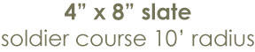 MATCRETE� 4" x 8" Slate Soldier Course 10' Radius goes hand in hand with MATCRETE� 4" x 8" Slate Soldier Course when radius bands and borders are necessary.