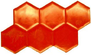 12" Grouted Hexagon Tile Decorative Concrete Stamp