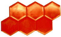 12" Grouted Hexagon Tile Decorative Concrete Stamp