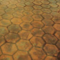 8" Grouted Hexagon Tile Stamped Concrete