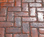 Old Brick Herringbone Stamped Concrete